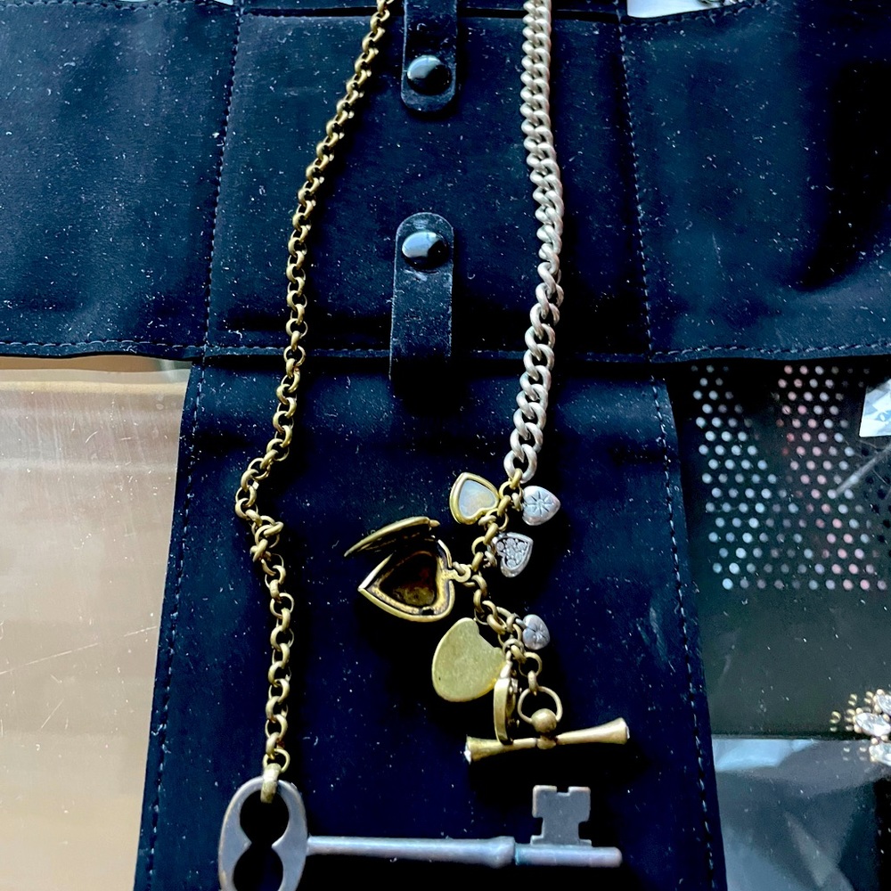 Fossil locket necklace